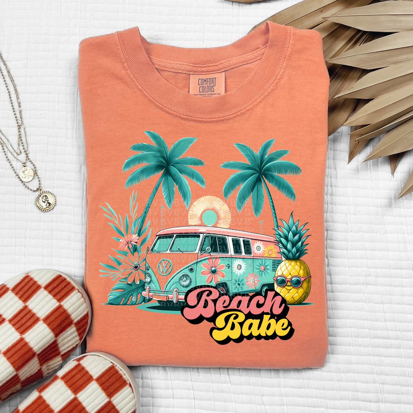 Beach Babe Boho Van Tee - Tropical Bachelorette Party Shirt