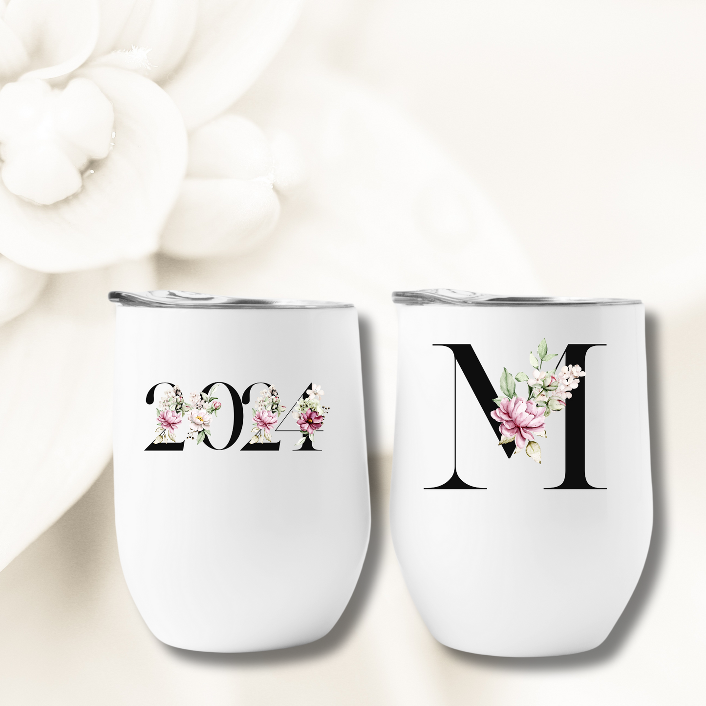 Monogrammed Wine Tumbler - Wedding Gift