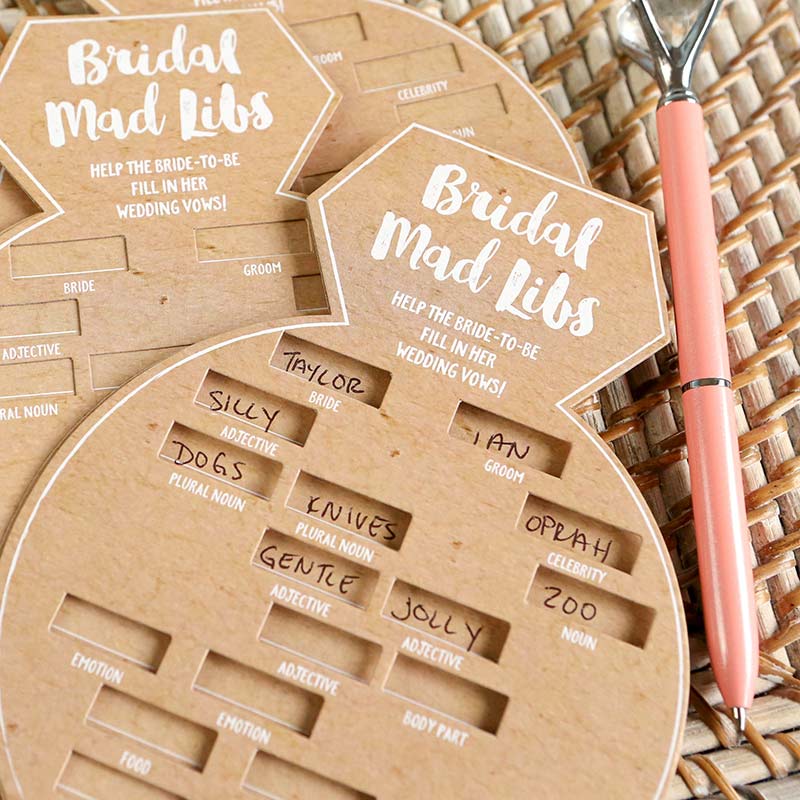 Kraft Bridal Shower Game Card - Ring Shape (SET OF 50)