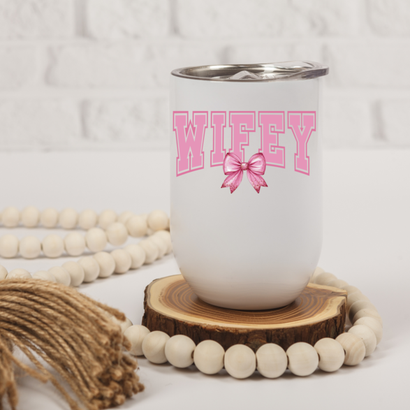 Wifey Bow Wine Tumbler