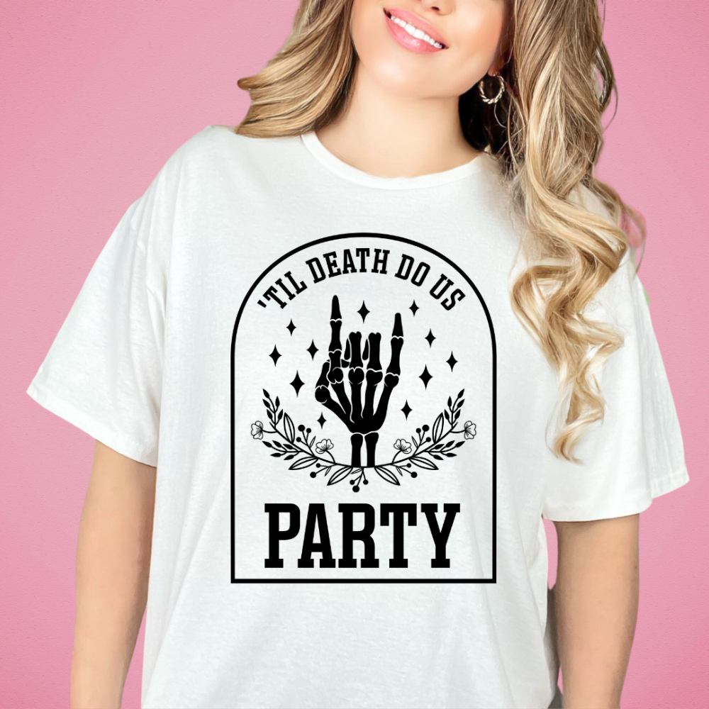 Bride or Die & Til Death Do Us Party Bachelorette Shirts