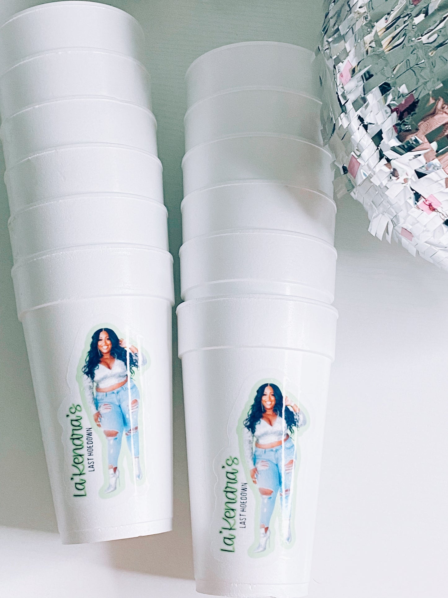 Personalized 20 oz Styrofoam Cups Set of 12