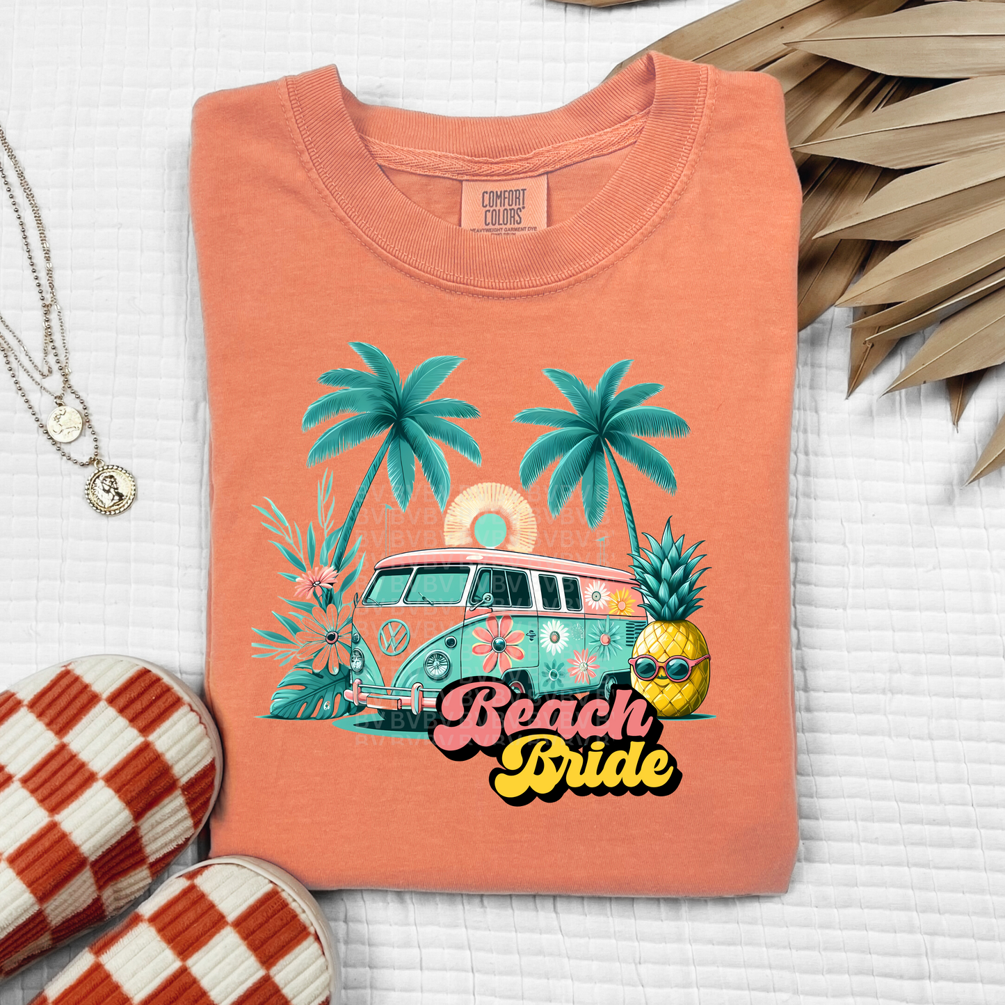 Beach Bride Boho Van Tee - Tropical Bachelorette Party Shirt