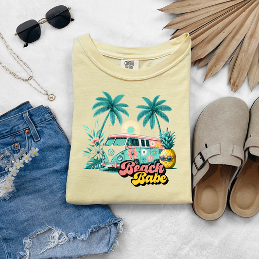 Beach Babe Boho Van Tee - Tropical Bachelorette Party Shirt