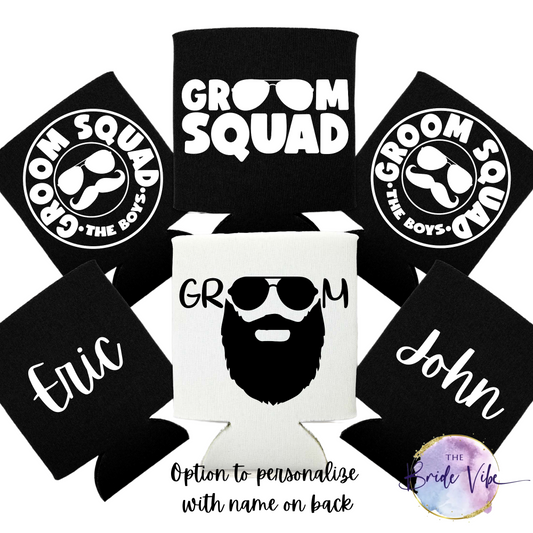 Bearded Groom Squad Koozie