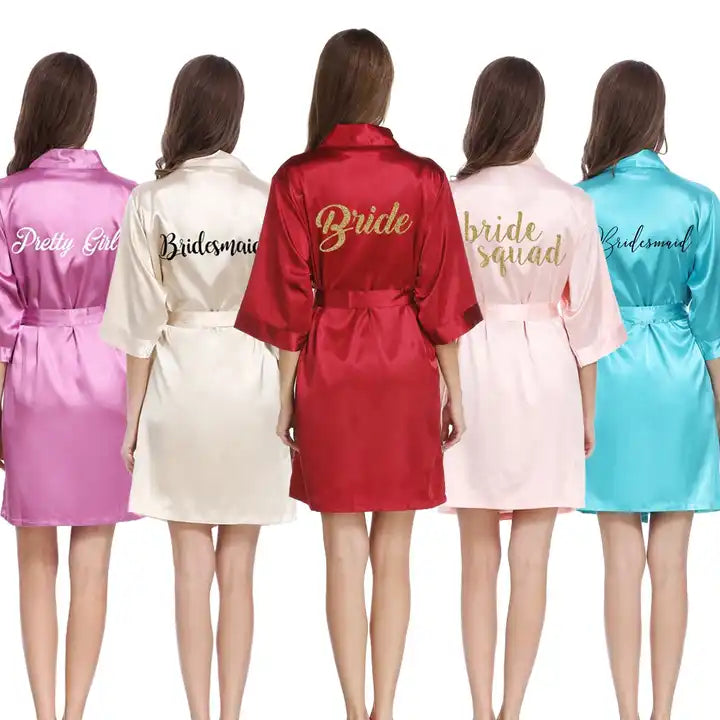 Customized Satin Robes for Bride and Bridal Party