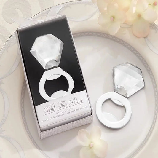 Silver Diamond Ring Bottle Opener