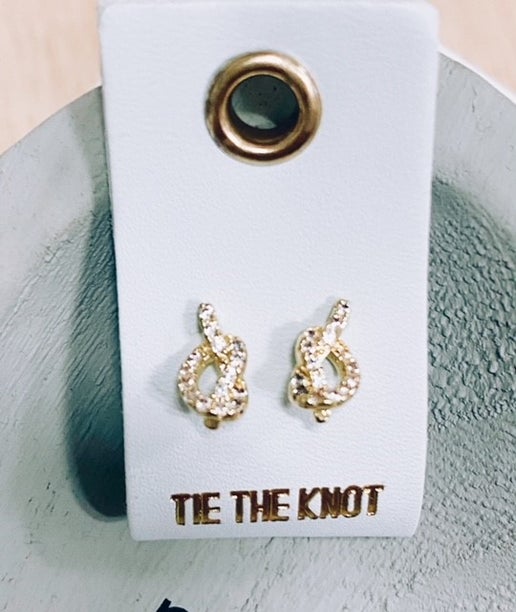 Tie The Knot Stud Earrings