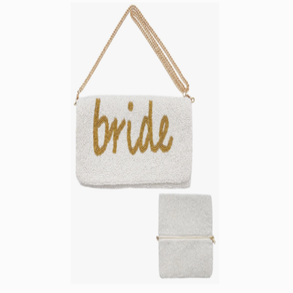 Seed Beaded Bride Clutch