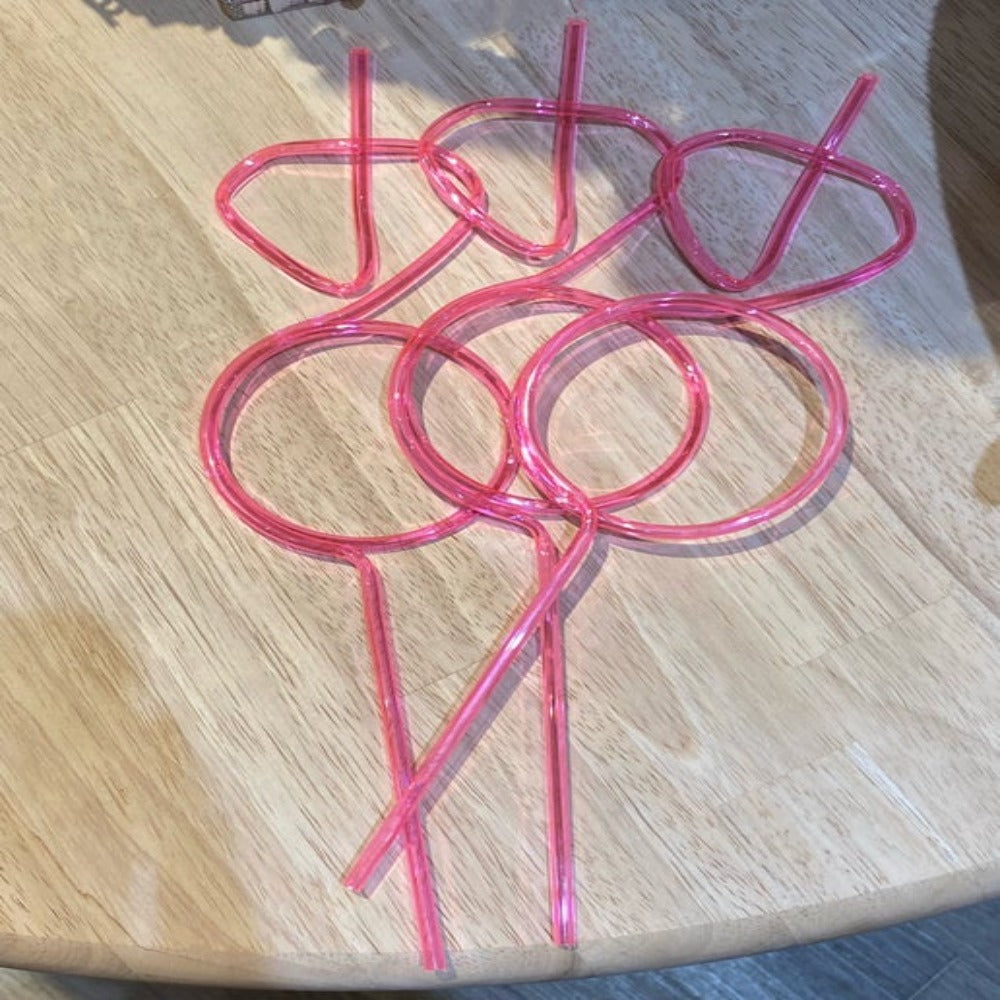 Pink Crazy Straws