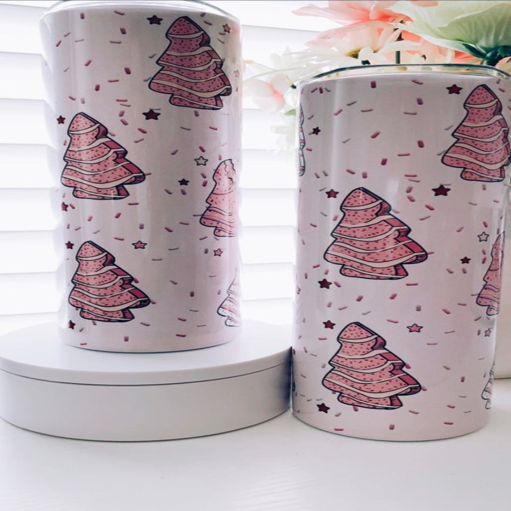 Pink Christmas Tree Tumbler