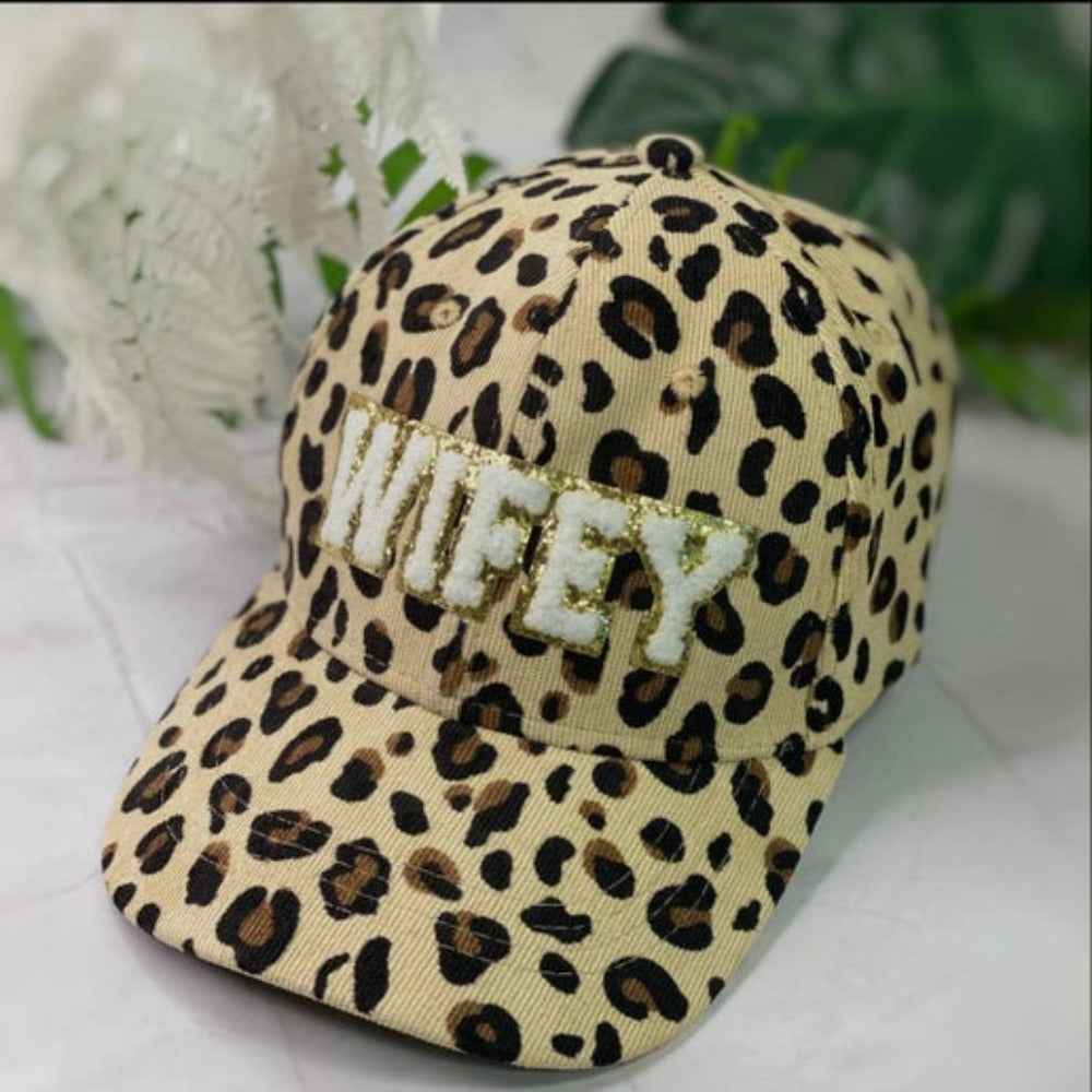 Wifey Animal Print Hat