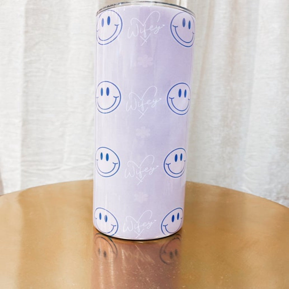 Smiley Wifey Lilac 20oz Tumbler