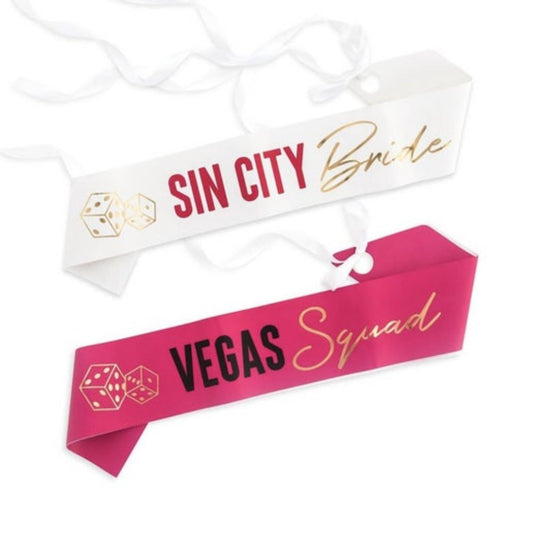 Las Vegas Sin City Bride Bachelorette Sash