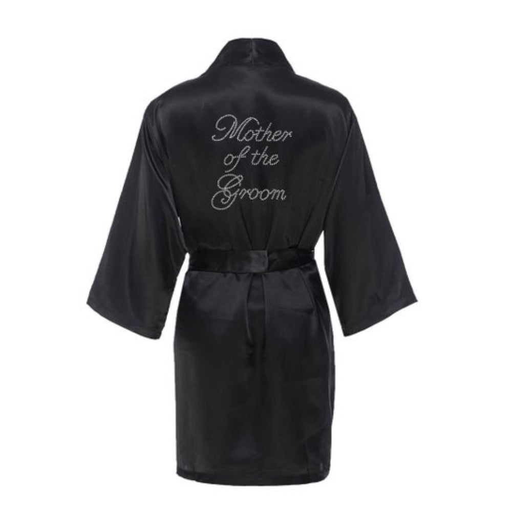 Mother of the Groom Rhinestone Satin Robe (L/XL)