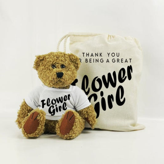 Flower Girl Teddy Bear and Bag