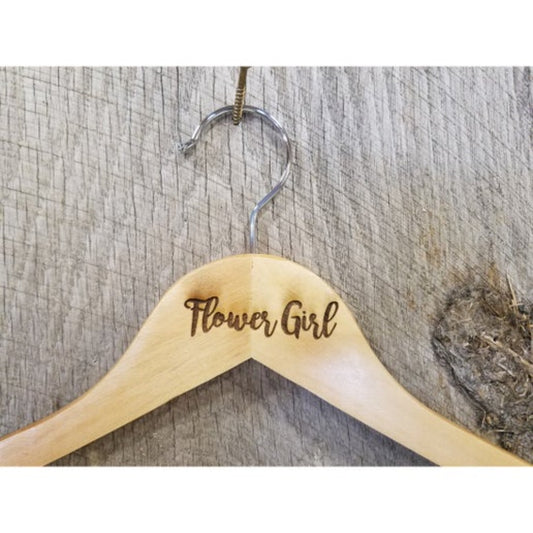 Flower Girl Wood Engraved Hanger