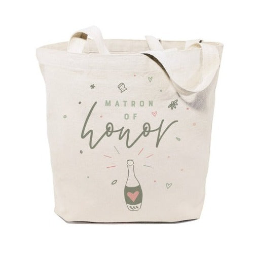 Matron of Honor Champagne Bottle Tote